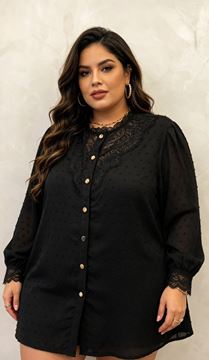 Immagine di CHIC OR FOR THE OFFICE SHIRT WITH SHINY GOLD BUTTONS